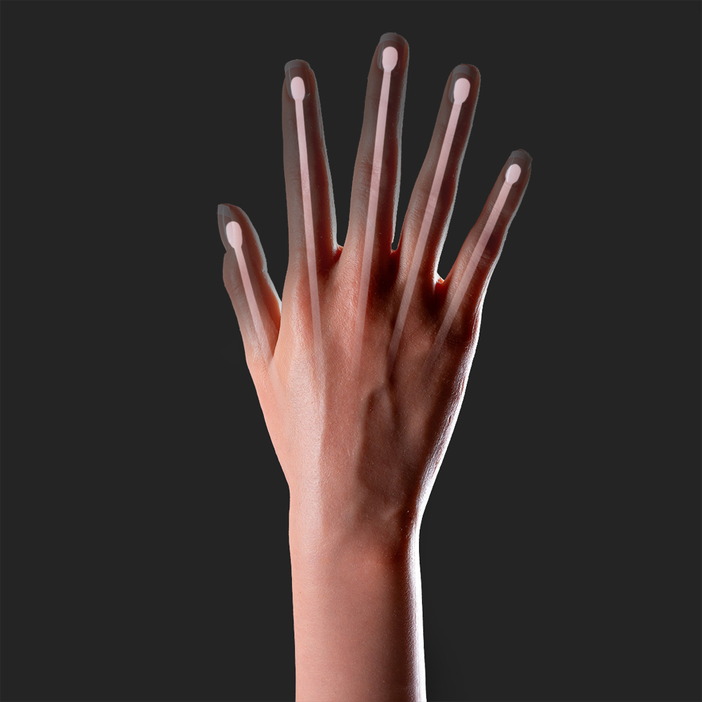 Finger mit Dräten